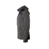 Kaplamalı ve Kapüşonlu Desenli Softshell Ceket