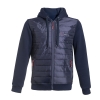 Kapitone Kaplamalı Tam Fermuarlı Kapüşonlu Erkek Sweatshirt